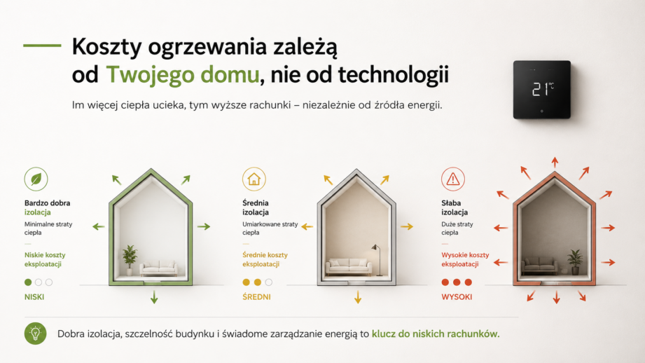 jak zmniejszyć zużycie energii na przykładzie 3 domów