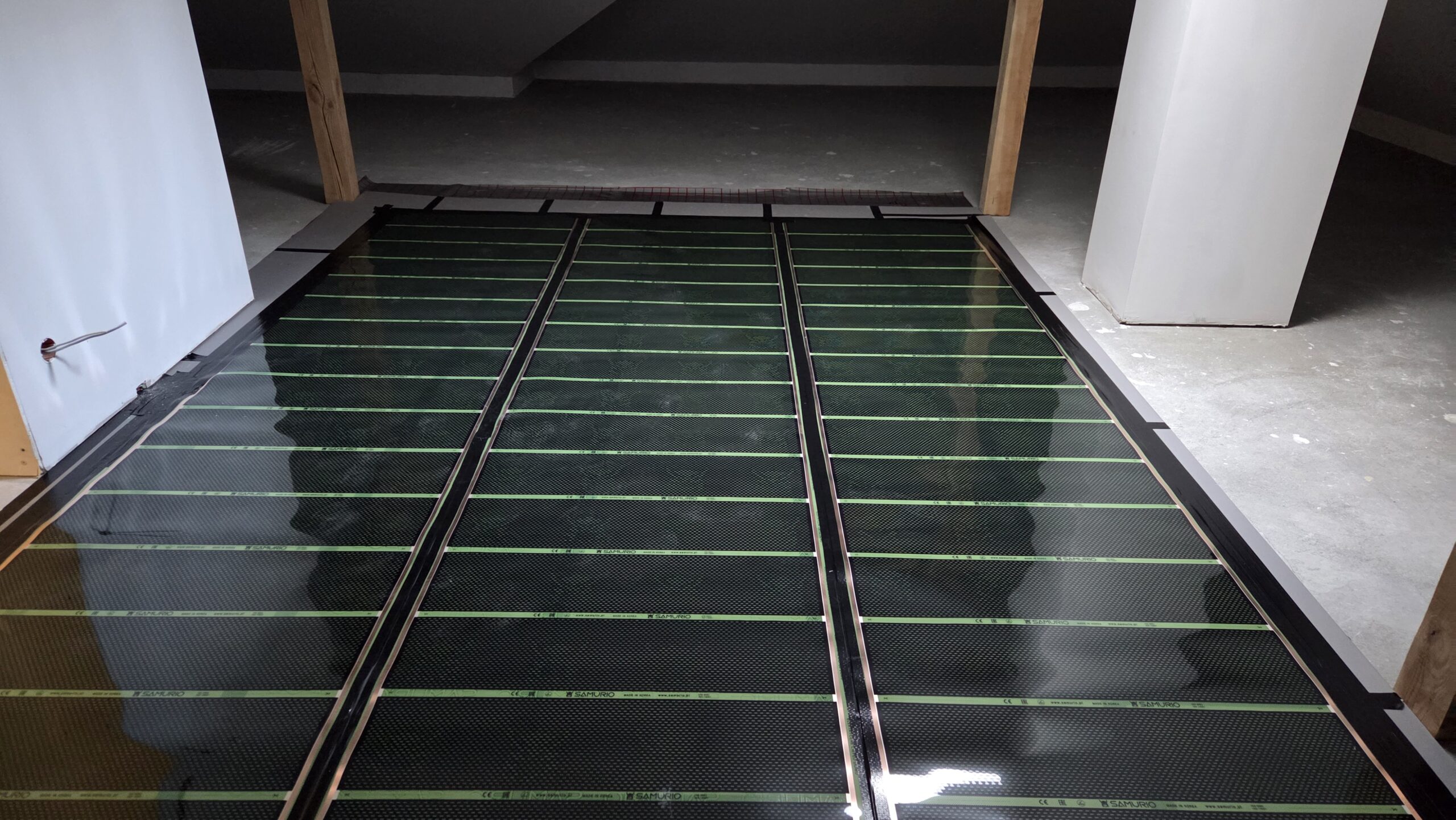 Ogrzewanie bezpośrednie w dużym domu w Dybkowie