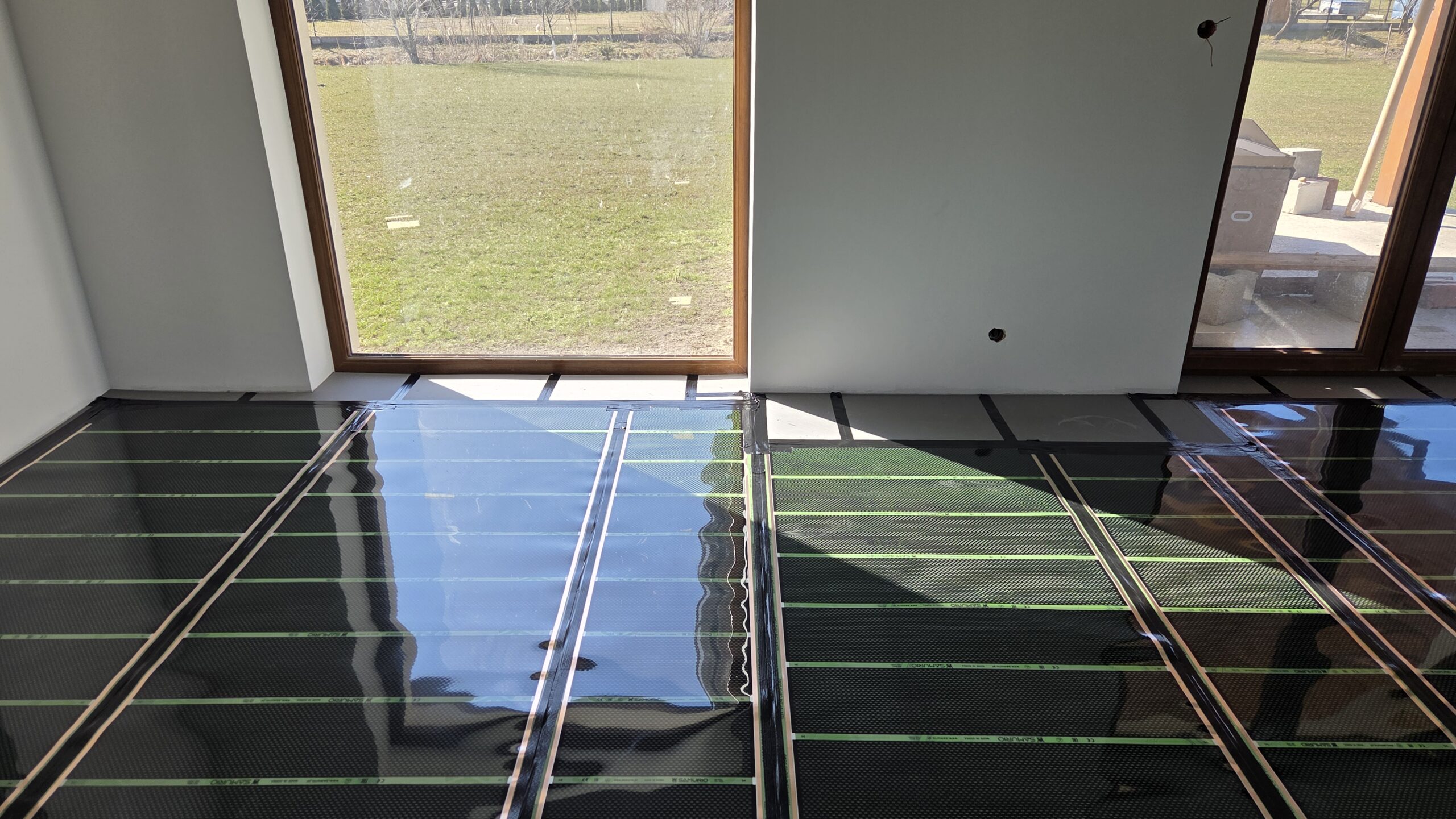 Ogrzewanie bezpośrednie w dużym domu w Dybkowie